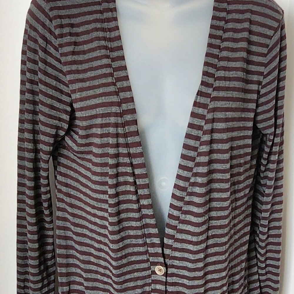 NWT MICHAEL STARS Women's Lightweight Knit Striped Button Down Cardigan  OSFM